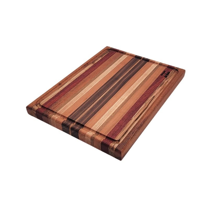 Striped tri wood cutting board